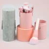 Dust-proof makeup brush bucket pu storage box with lid, pen holder, stationery and leather goods storage box, makeup brush storage cylinder wholesale Application Scenario